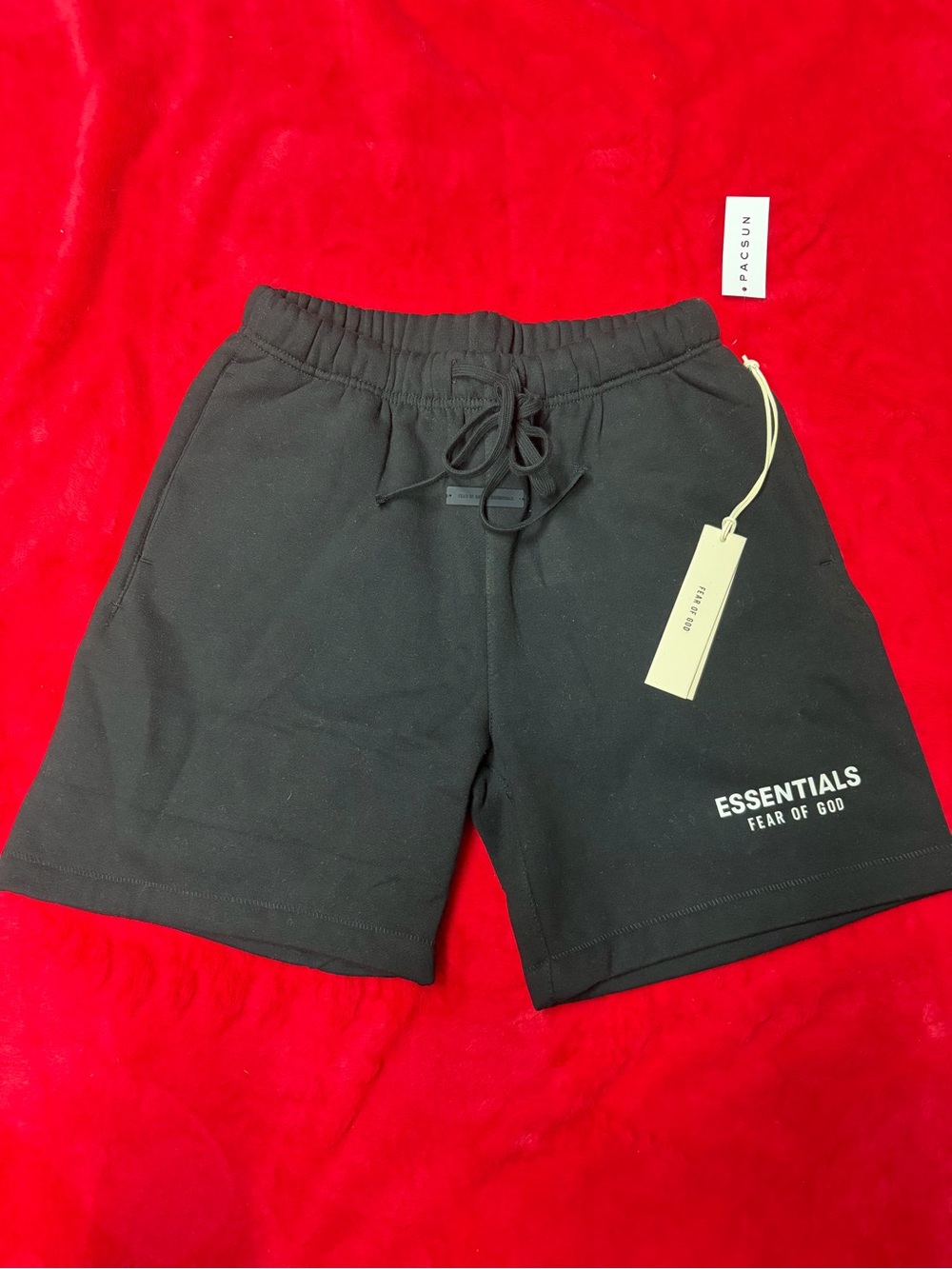 Fear of God Essentials Black Athletic Sweat Shorts
